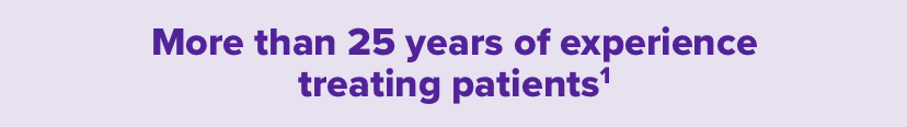 more than 25 years of experience treating patients